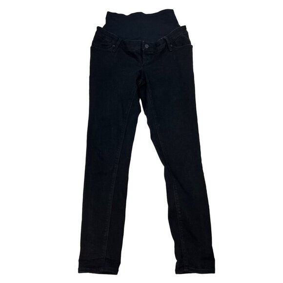 Old Navy Womens Maternity Rockstar Super Skinny Pull On Jeans Black 6 - Picture 1 of 9